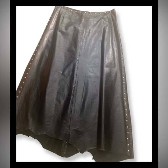Leather studded maxi skirt - Picture 1 of 16